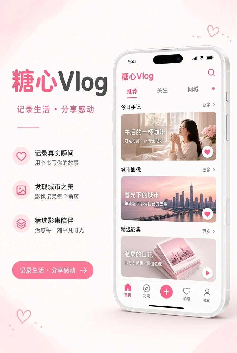 糖心Vlog移动端界面